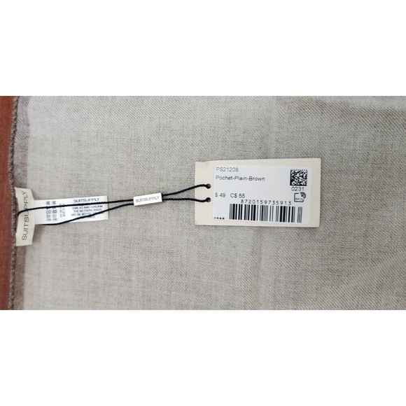 SUIT SUPPLY Pocket Square – Classic Plain Brown 12.5''x 12.5'' - Picture 4 of 8